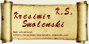 Krešimir Smolenski vizit kartica